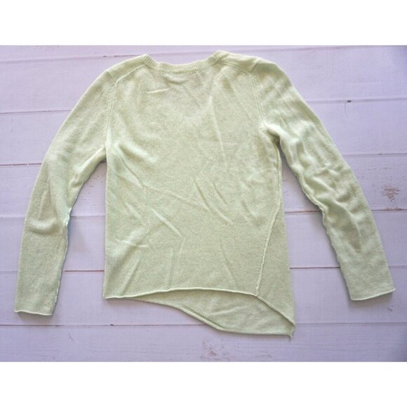 360 Cashmere Light Green 100% Cashmere V-Neck Sweater - Size S - Picture 3 of 8